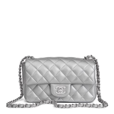 small silver chanel bag